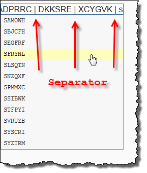 typeAhead multi-value separator